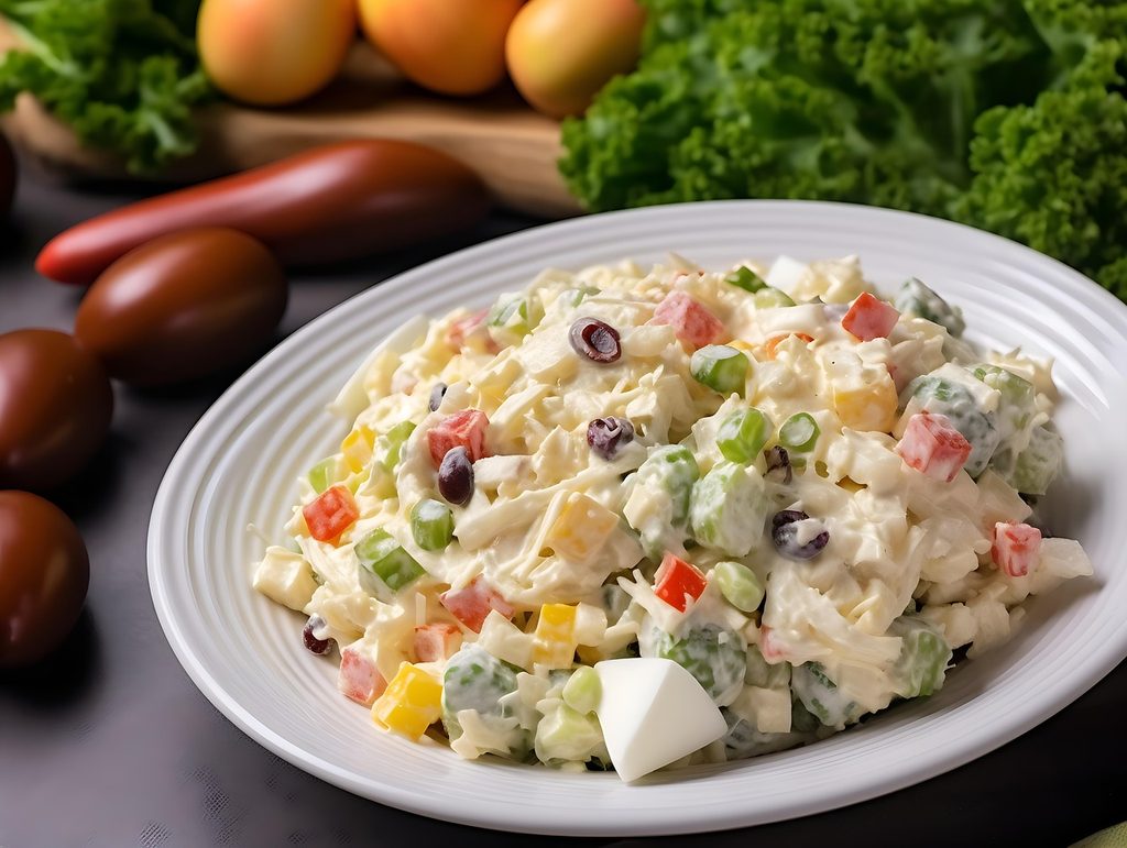 Une délicieuse salade fraîche colorée aux légumes croquants, idéale pour votre Maroc Végétarien : Guide Gourmand des Plats Délicieux.